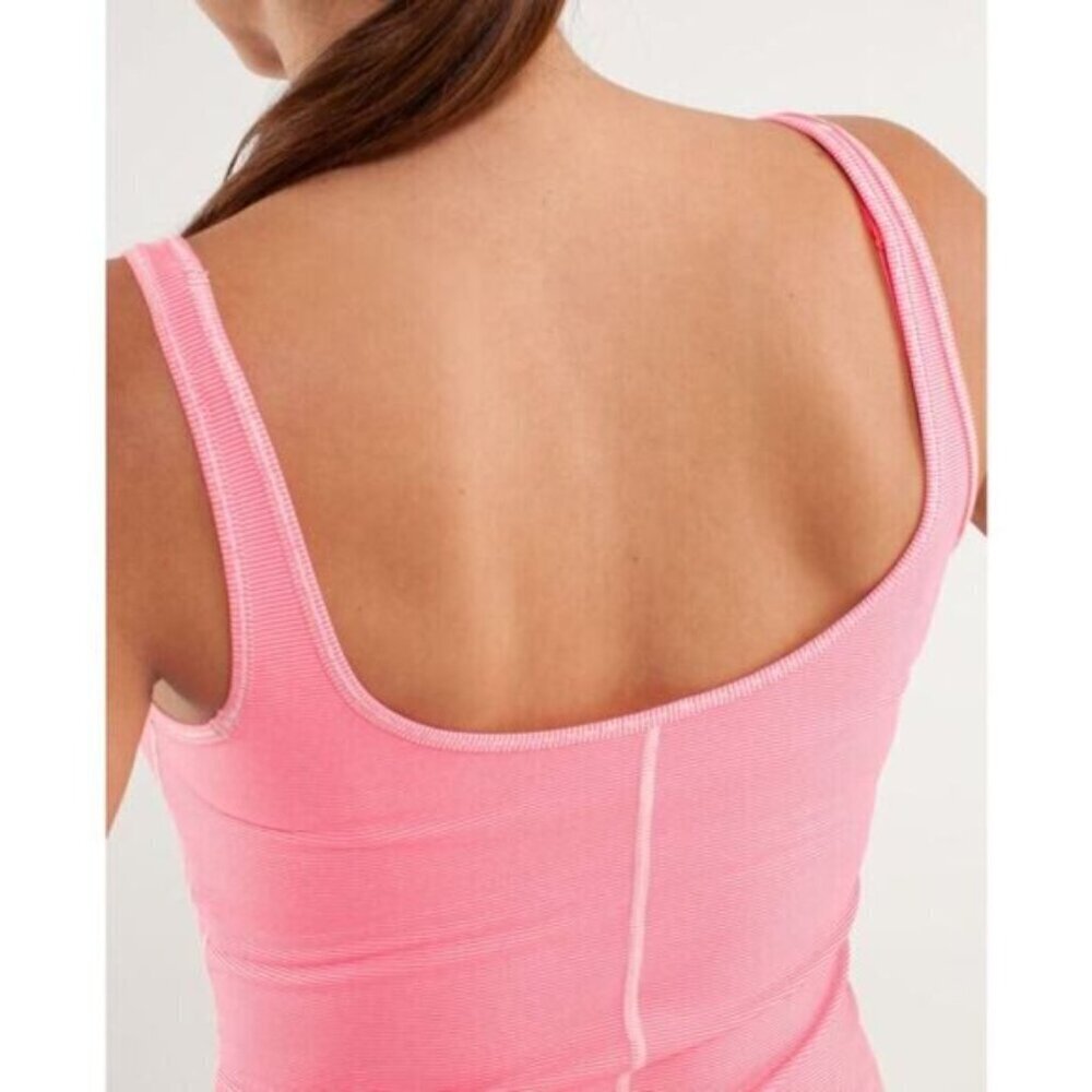 Lululemon Daily Tank Luon Womens Size 4 Wee Stripe Dune Flash - Picture 3 of 10